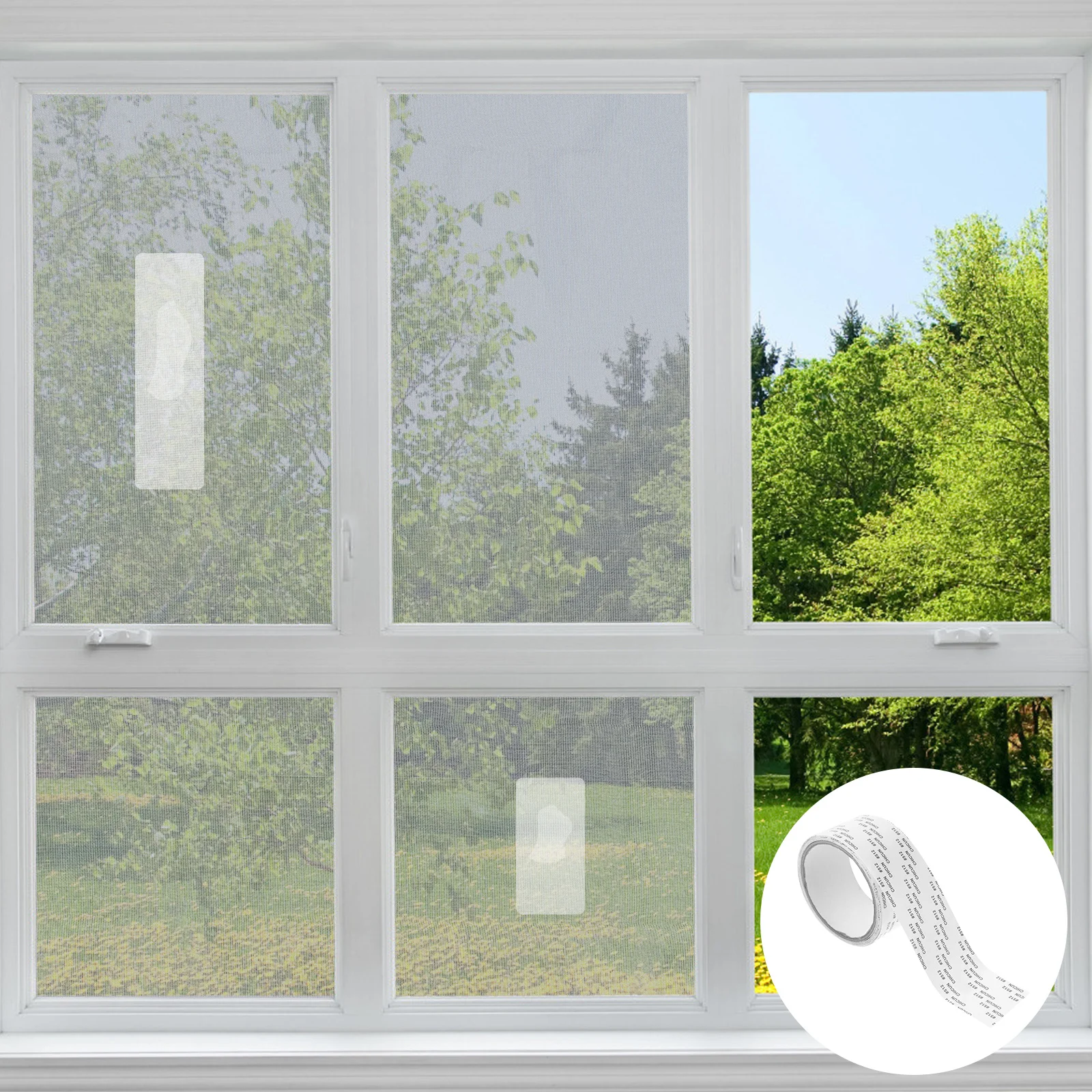 

2Pcs Mosquito Screen Repair Patches Premium Durable Window Door Nets Portable Fly Screen Nets for Home Office Window Netting