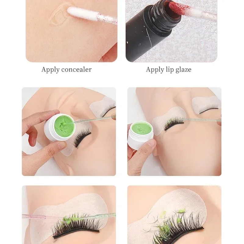 Juego de 200 Uds de pinceles desechables, varitas para rímel, cepillos para labios, aplicador de microcepillo, hisopo para extensión de pestañas, herramientas de maquillaje para cejas