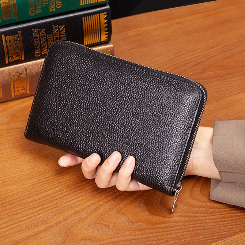 multi-layers-vintage-large-capacity-wallets-stylish-handbag-clutch-women's-with-multiple-card-slots-and-passpost-holder