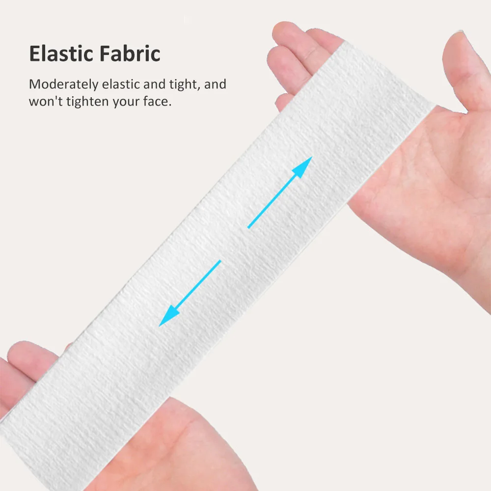 50 قطعة سبا المتاح الوجه Headbands النساء الأبيض الوجه خبير التجميل عقال التفاف غير المنسوجة لينة العناية بالبشرة صالون تجميل رباط شعر