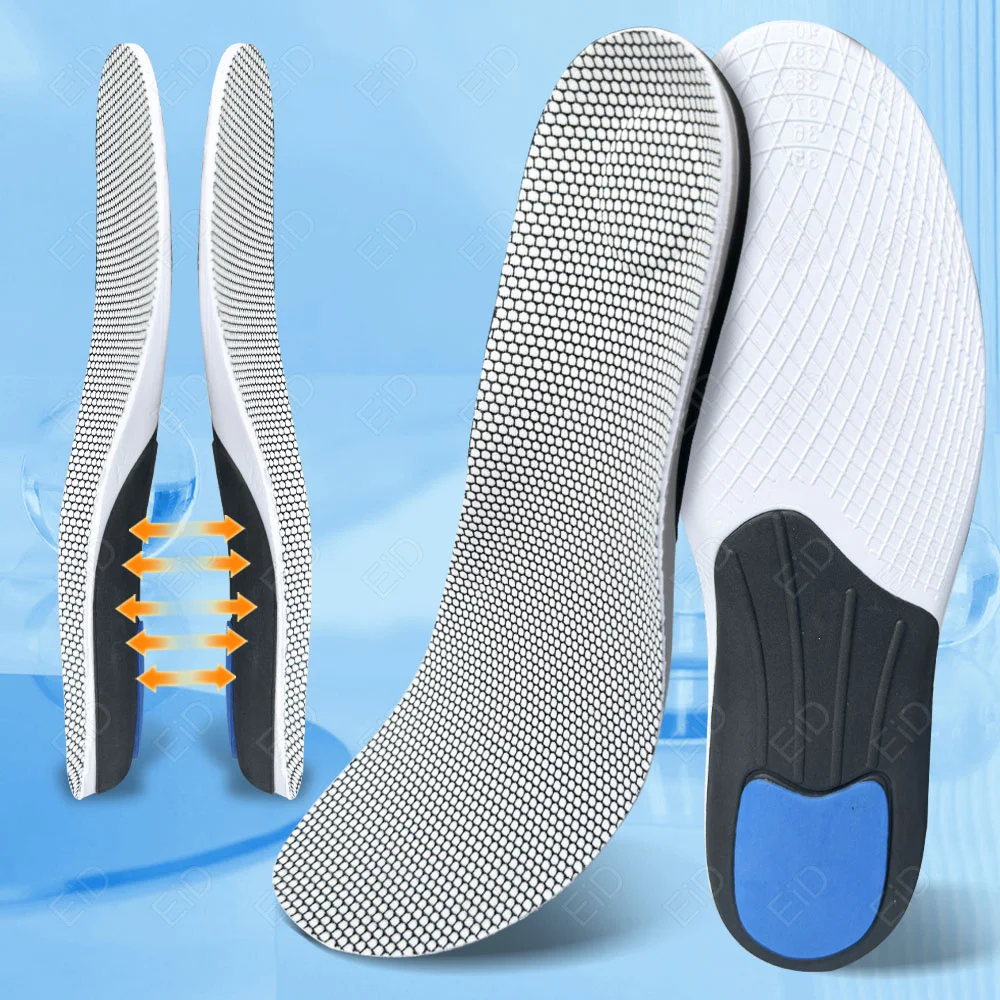 

PU Feet Sole Soft Orthopedic Sport Insoles for Breathable Shock Absorption Running Shoes Pad for Men Women Arch Support Insole