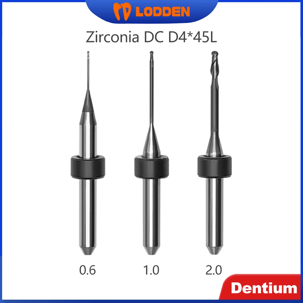 Dentium Dental Milling Burs For Cutting Zirconia/PMMA/Lithium Disilicate Glass Ceramics/Metal Dental Lab CAD CAM Grinding Tools