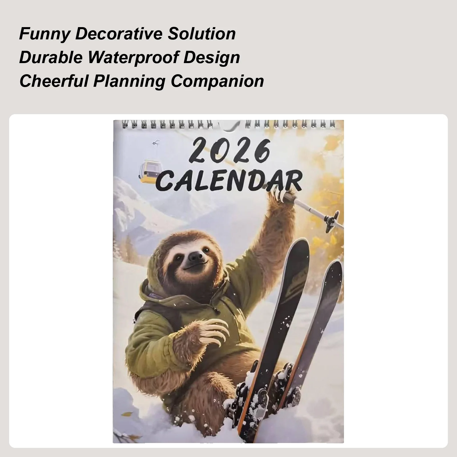 ปฏิทินปี 2026 ปฏิทินคริสต์มาสลายสัตว์ ปฏิทินรายเดือน กระดาษหนา ปฏิทินติดผนัง/ตั้งโต๊ะ สำหรับจัดตารางงาน บันทึกสิ่งที่ต้องทำ ตกแต่งบ้าน ระเบียง