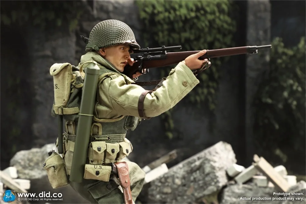 1/6 DID A80144 WWII Series US. Ranger Sniper Soldier Doll Full Set Moveable Action Figure Gift For Fans Collect