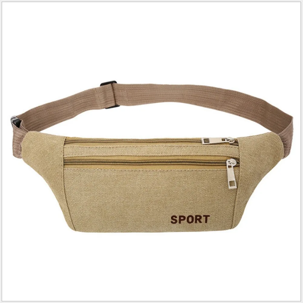 Fanny Pack Running Bags Waist Belt Bag 2024 New Canvas Purse Travel Camping Hiking Pocket Belly Pouch For Phone Coins Women Men