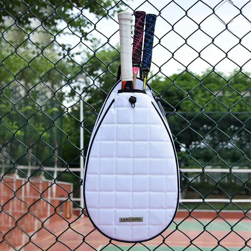 2026 women's tennis racket bag men's single shoulder large capacity badminton racket bag zipper crossbody bag sports backpack