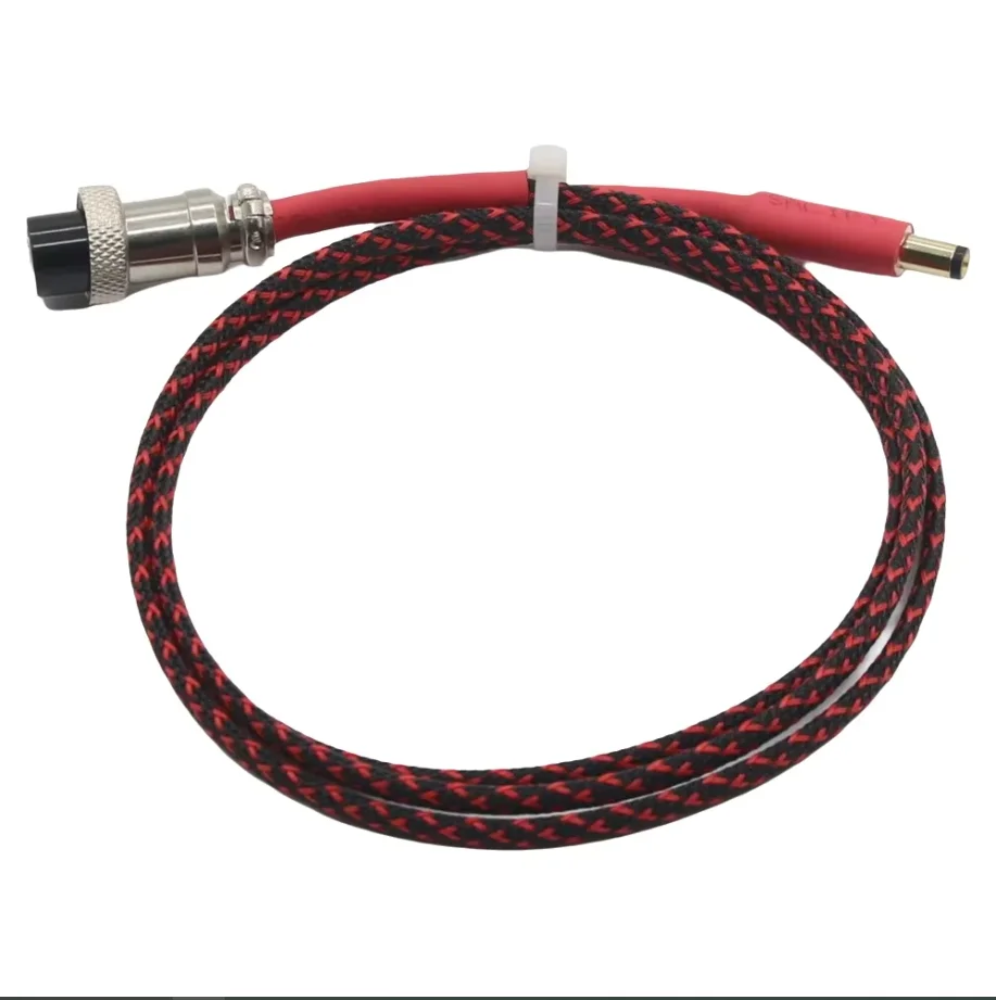 HiFi 1.2M DC Plug Cable Pure Copper Gold GX16 To 5.5x2.1mm / 5.5x2.5mm DC Cable For Linear Power Supply