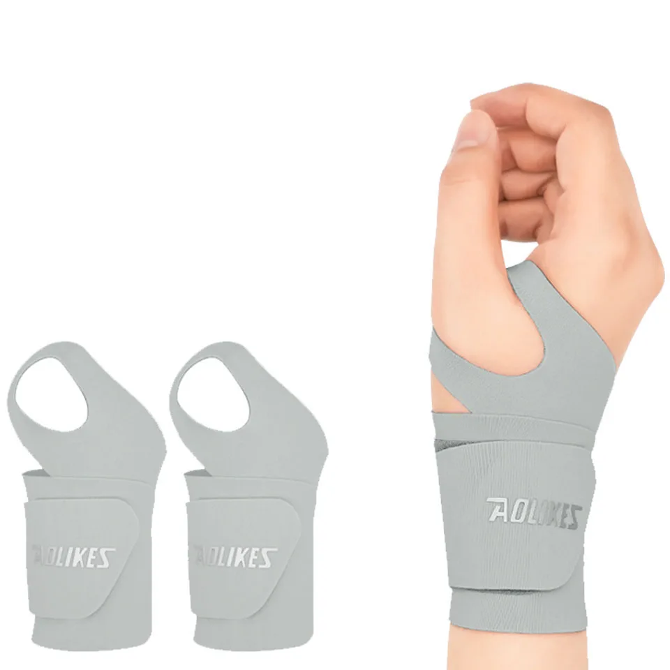 AOLIKES Ultradünne und weiche Handgelenkbandage für Männer und Frauen, verstellbare Handgelenkstütze für Basketball, Tennis, Badminton