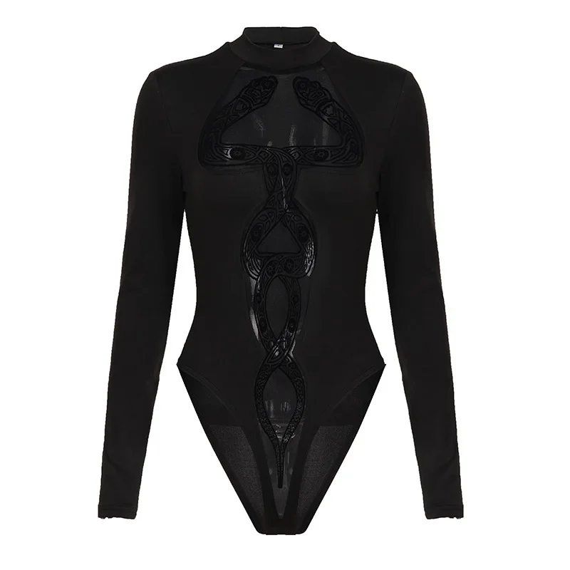 مثير لي انظر قوية طويلة Sve أعلى الدانتيل الشفاف عالية الخصر مستقيم قطع رقيقة النسيج السيدات Faion الخريف الموسم الملابس