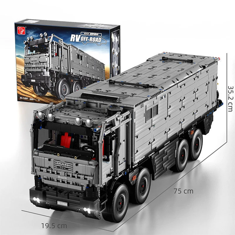 IN STOCK T4009 High-tech Technical RC 8X8 Off-Road RV Building Blocks Bricks Assembling Model Construction set for boys Toy Gift