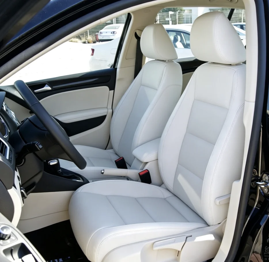 Für Golf 6 2009~2012 Maßgefertigte Autositzbezüge Luxuriöses Nappaleder 100% Passgenau Innenausstattung 360 ° Vollständige Abdeckung – Detail 8