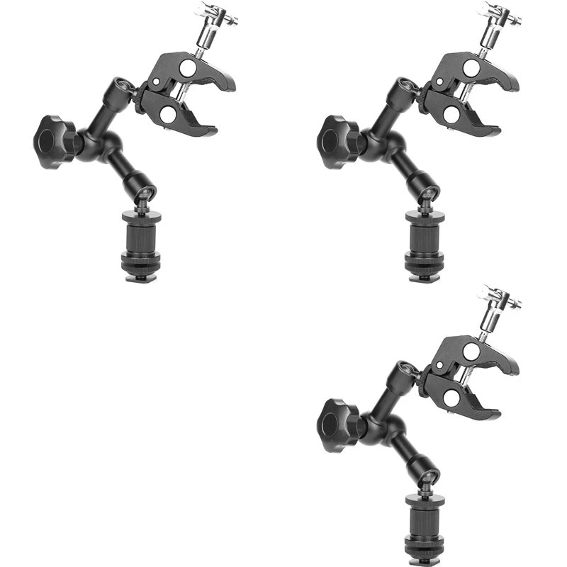 ptst-3x-magic-arm-7-inch-articulating-friction-arm-super-clamp-adjustable-rod-clamp-with-1-4-inch-and-3-8-inch-thread