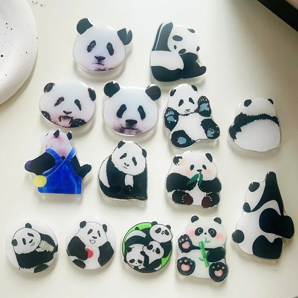 Cute Panda Expandable Phone Holder Stand for IPhone Cartoon INS Foldable Elastic Grip Tok Socket Finger Ring Bracket Accessories