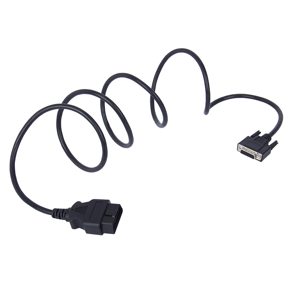 150cm OBD2 16Pin To RS232 Port 26Pin Female Cable DB26 PIN Convert OBD 16 PIN Connector Auto Diagnostic Tool Transfer Harness