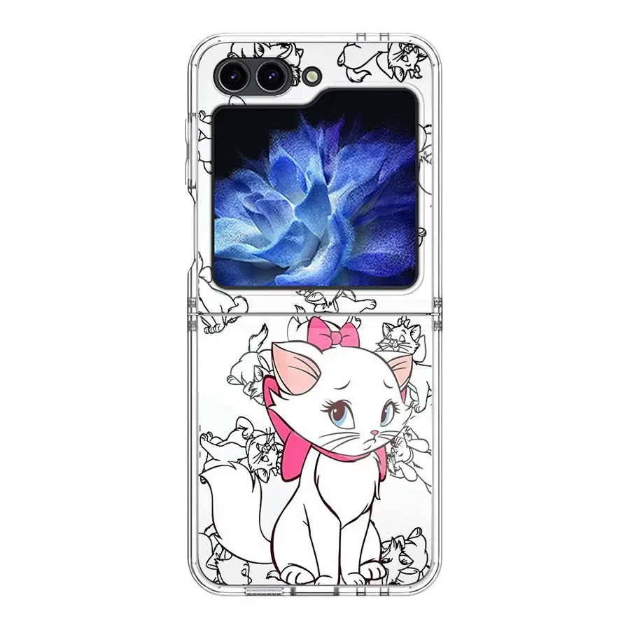 حافظة لهاتف سامسونج جالاكسي ZFlip4 Z Flip 7 6 5 4 3 ZFlip7 ZFlip6 ZFlip3 ZFlip5 Disney Mary Cat #6