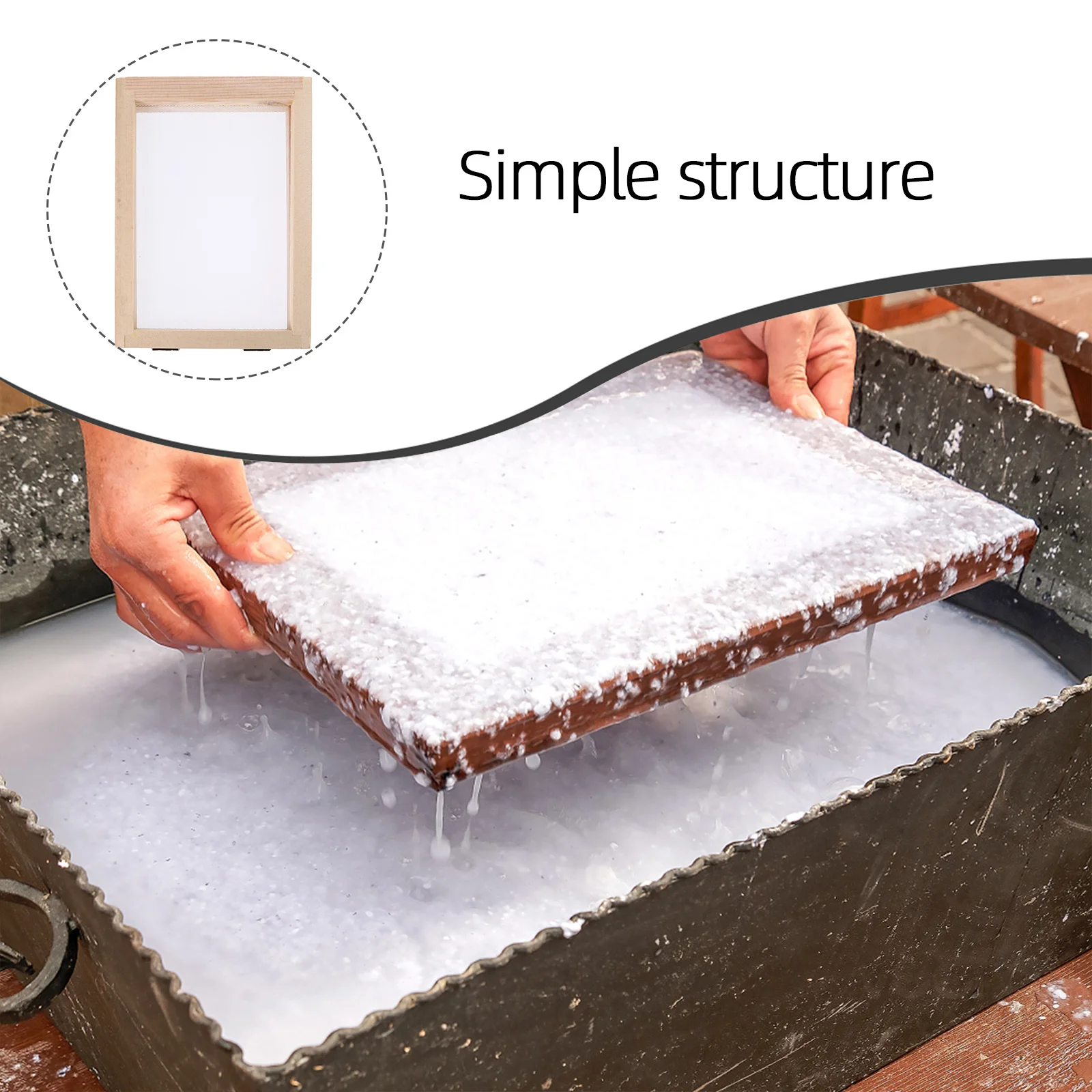 

Double Deckle Paper Making Frame Diy Wooden Screen Printing Kit For Kids Handicraft Craft Tool Environmental Project Mesh