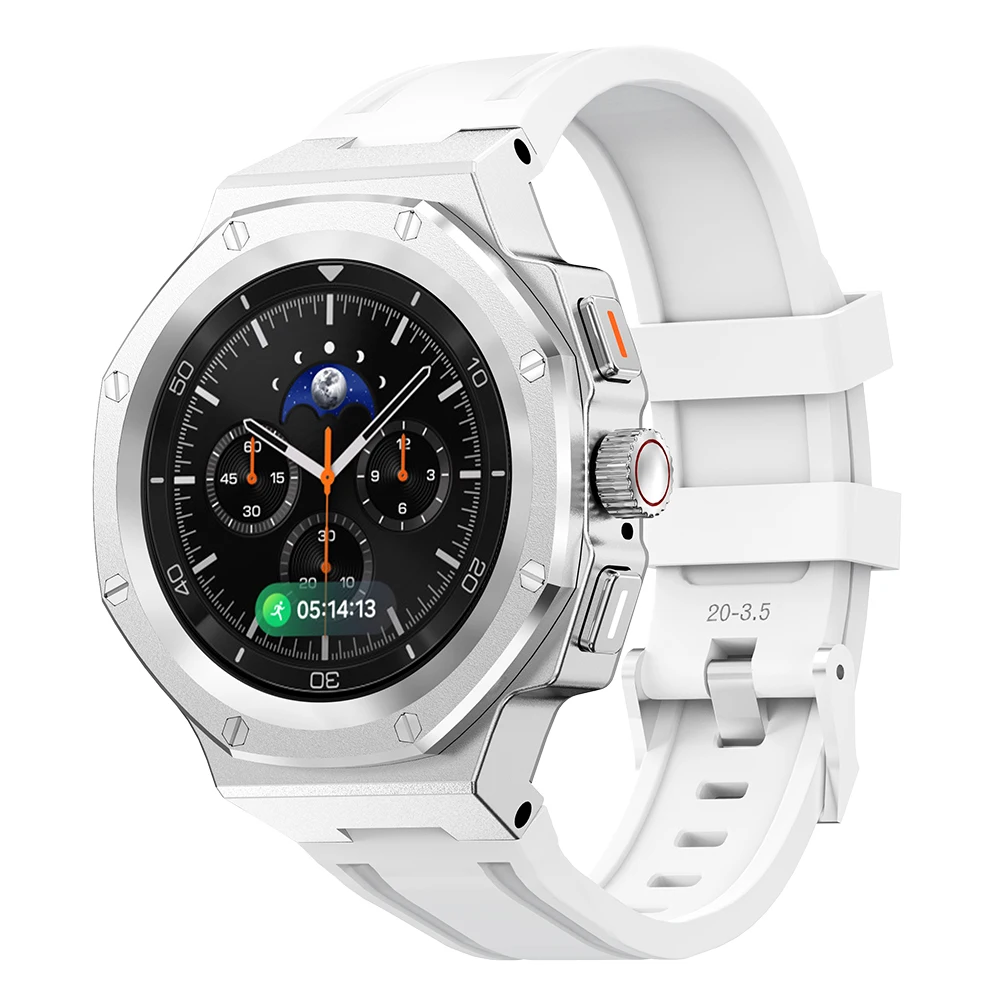 Luxus-Modifikations-Set für Samsung Galaxy Watch 9 8 40 44mm/8 Classic 46mm Silikonarmband+Metallgehäuse für Galaxy 8/8 Classic – Detail 32