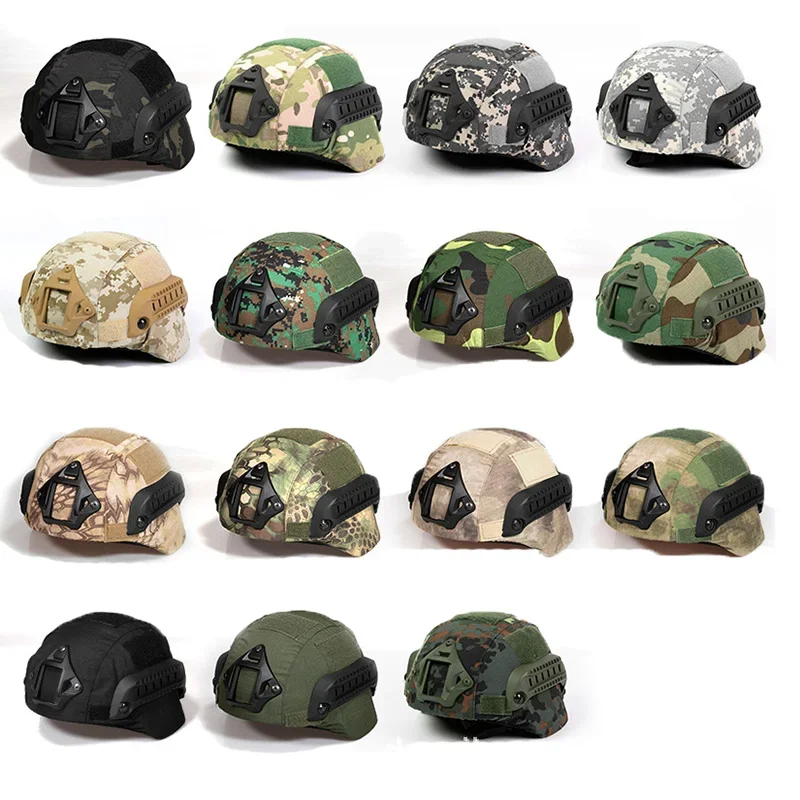 Tactical Helmet MICH2000 Cover Hunting Airsoft Outdoor Shooting Sports Camouflage Protective Helmet Cloth Cover Helmet Accessory