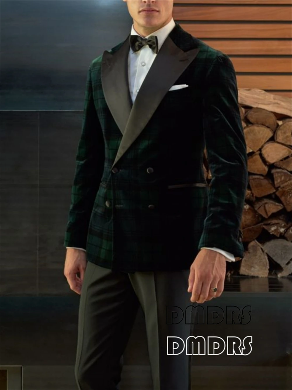 

Double Breasted Plus Size Velvet Dinner Jacket Mens | Custom Color & Fit (XXS-7XL) | Luxury Velvet Suit Blazer for Events