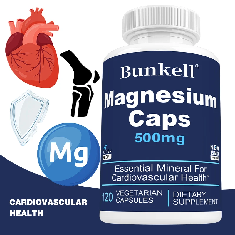 Magnesium 500 Mg Capsules, Highly Absorbed, Supports Brain, Memory and Cognition, Promotes Joint Health