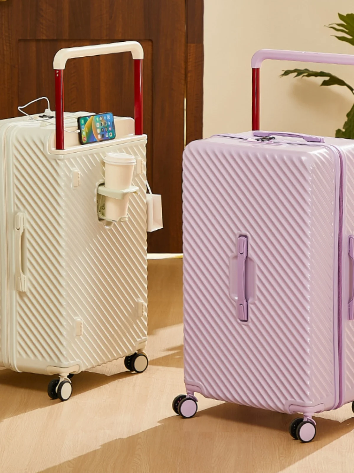 

2025 Новый большой дорожный чемодан Capaci для мужчин и женщин, студенческий 28-дюймовый кожаный чемодан с сильным паролем Lo, моющийся T...