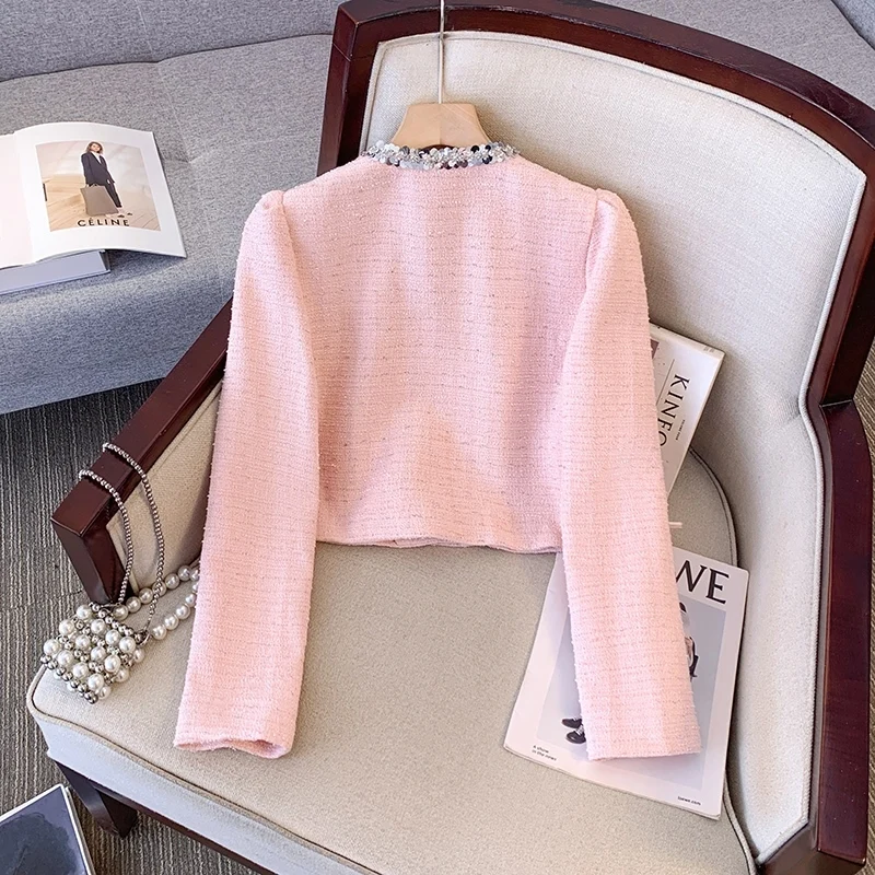 autumn winter High Quality 2 Piece Sets Women Outfits Fashion Jacket Coat + Pleated Skirt conjuntos femininos elegantes cortos