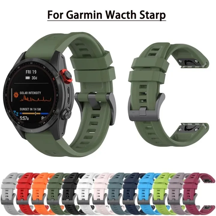

QuickFit 22mm 26mm Strap for Garmin Epix Gen 2 Silicone Band for Garmin Fenix 7 7X 5Plus 6XPro Enduro 2 Bracelet Watchband