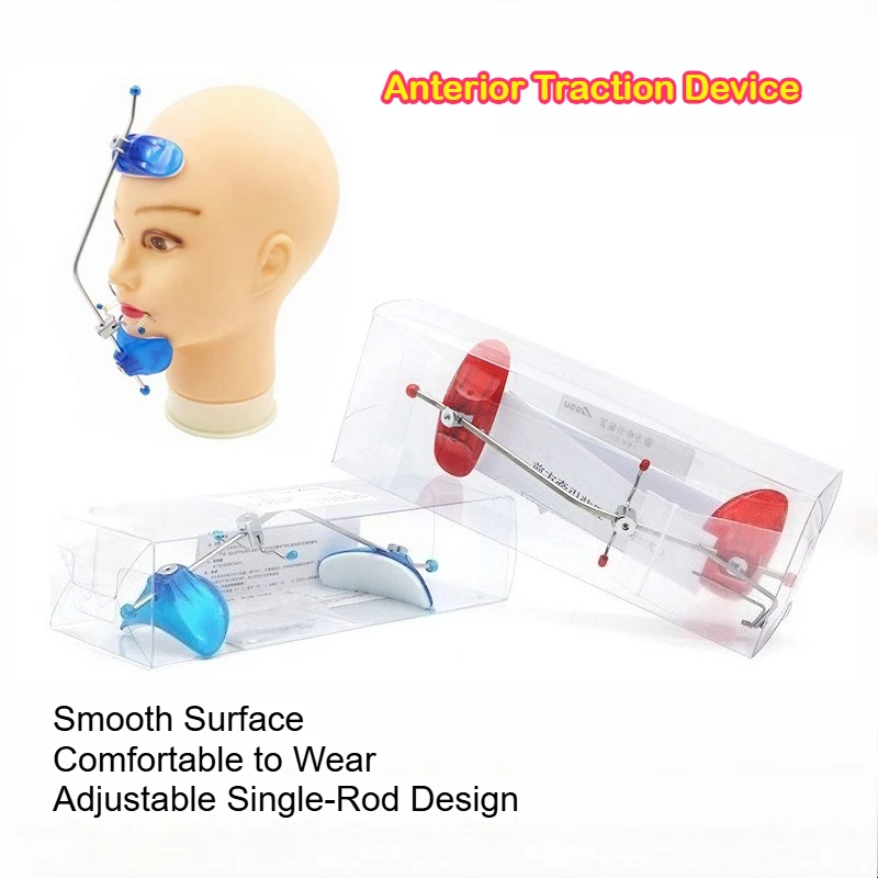 

Adjustable Single/Dual-Rod Facemask Protraction Device for Orthodontic Treatment - Dental Headgear with Maxillary Traction Bow