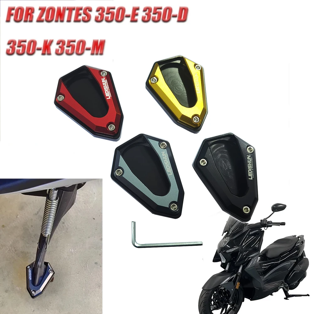 Motorcycle Accessories Kickstand Side Stand Side Brace Extra Enlarge Pad Non-slip Mat For Zontes 350D 350E 350M 350K