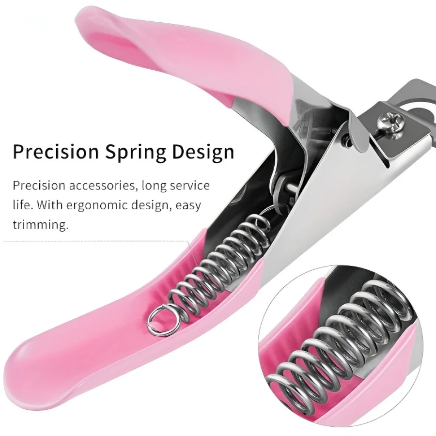 

Salon Grade Stainless Steel Nail Clippers for Acrylic False Nails Pink Black