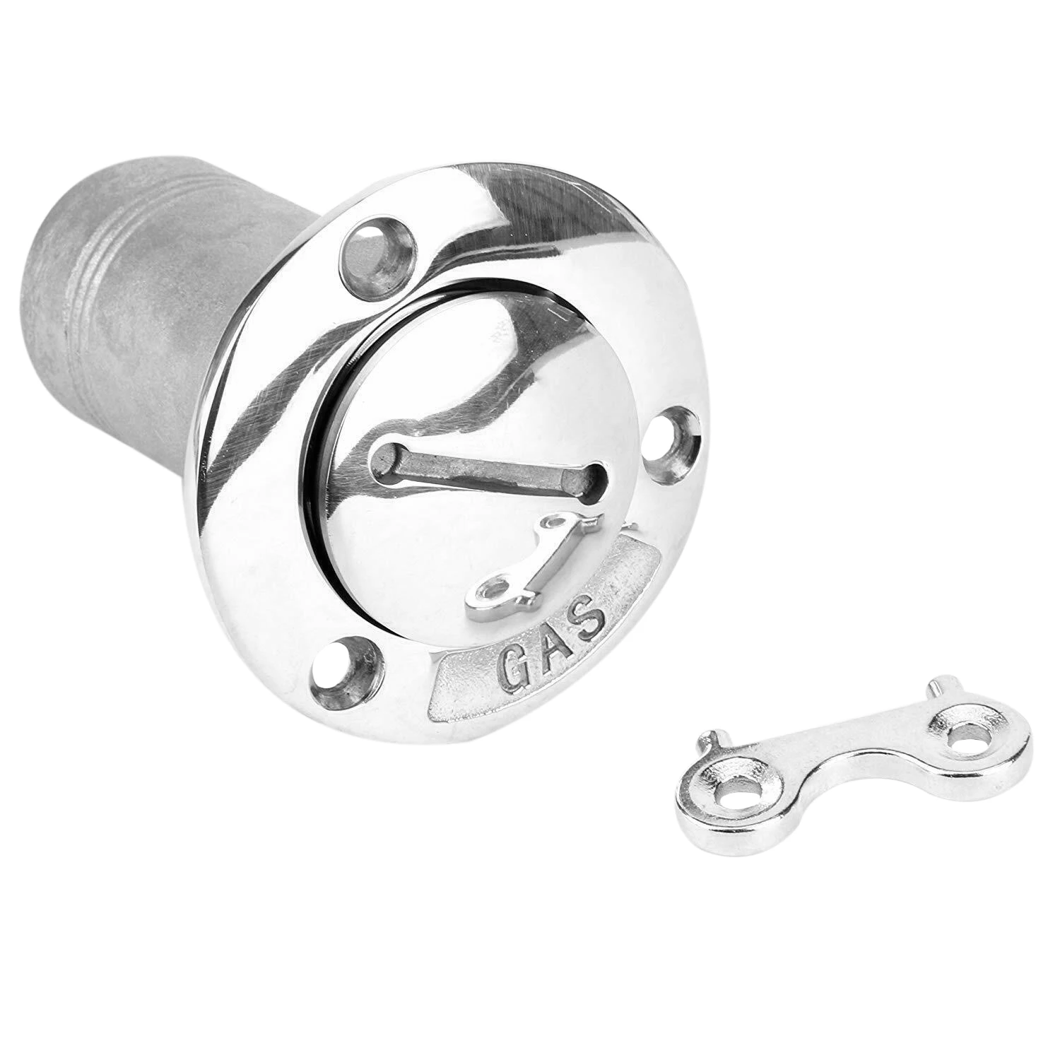 Marine Boat Deck Fuel Filler with Key Cap 38mm 1.5 in 316 Stainless Steel Boat Gas Cap Key Hardware Gas Marine Tank Fill