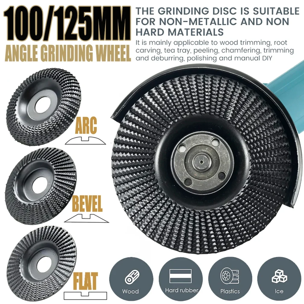 XMSJ 3PCS 125mm Polishing Wheel Inner Hole 22mm Angle Grinder Sanding Disc Rotary Shaping Abrasive Disc for Wood Carving Furnitu