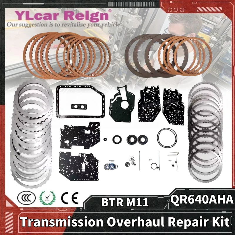 

BTR M11 Auto Transmission Overhaul Master Repair Kit Friction Steel Plate Oil Seal QR640AHA For Ssangyong Geely Car Accessories