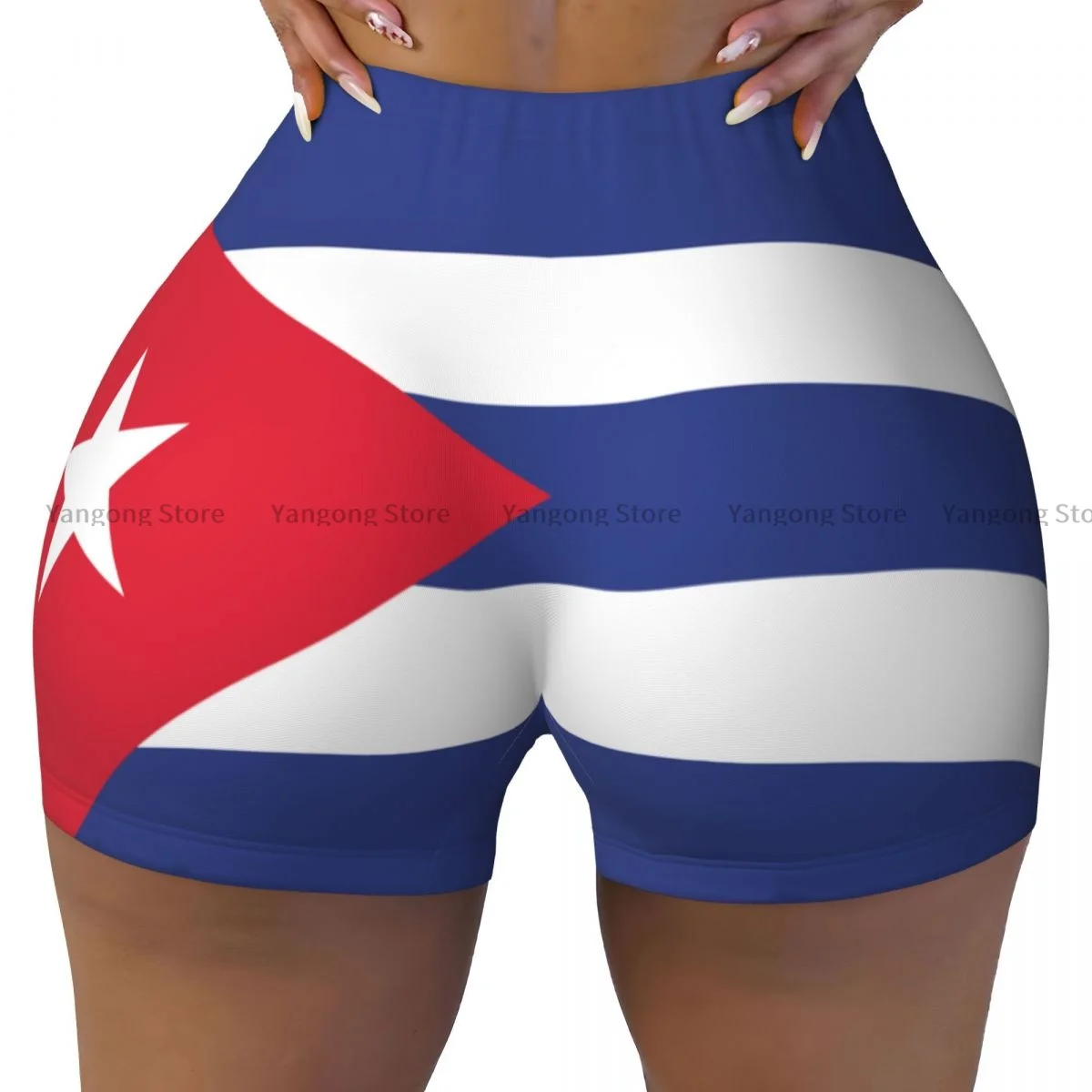 

Women Yoga Shorts Cuba Flag Workout Shorts Fitness quick-dry Ladies Yoga Gym Running Short Pants Sportswear