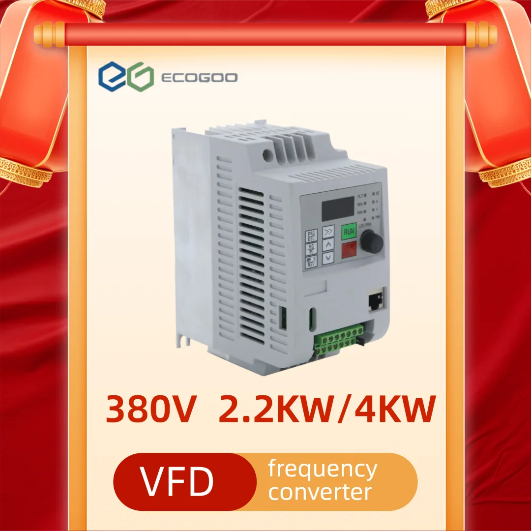 Industrial Frequency Inverter 2.2KW 380V 5A 3P Output Motor Speed Controller 50/60Hz VFD