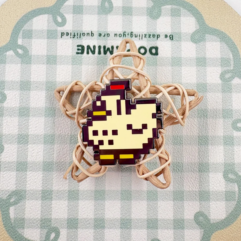 yZ[zStardew Valley Pixel Chicken Farm Animal Enamel Pin Kawaii Badge Game Peripheral Gamer Gift Collections