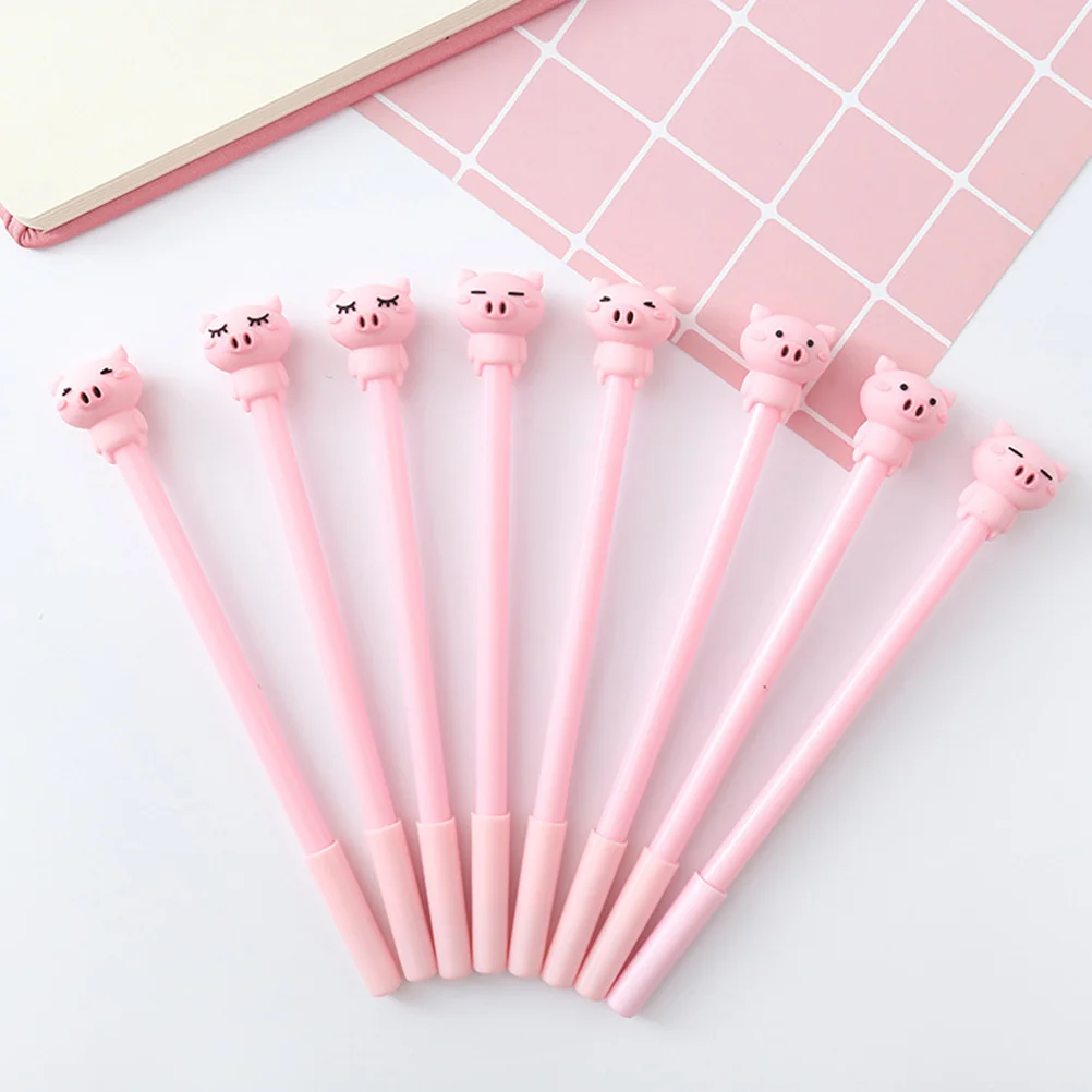 

16Pcs Pink Expression Pig Gel Pen 05mm Fine Point Black Ink Writing Drawing Office Signature Pen School Stationery