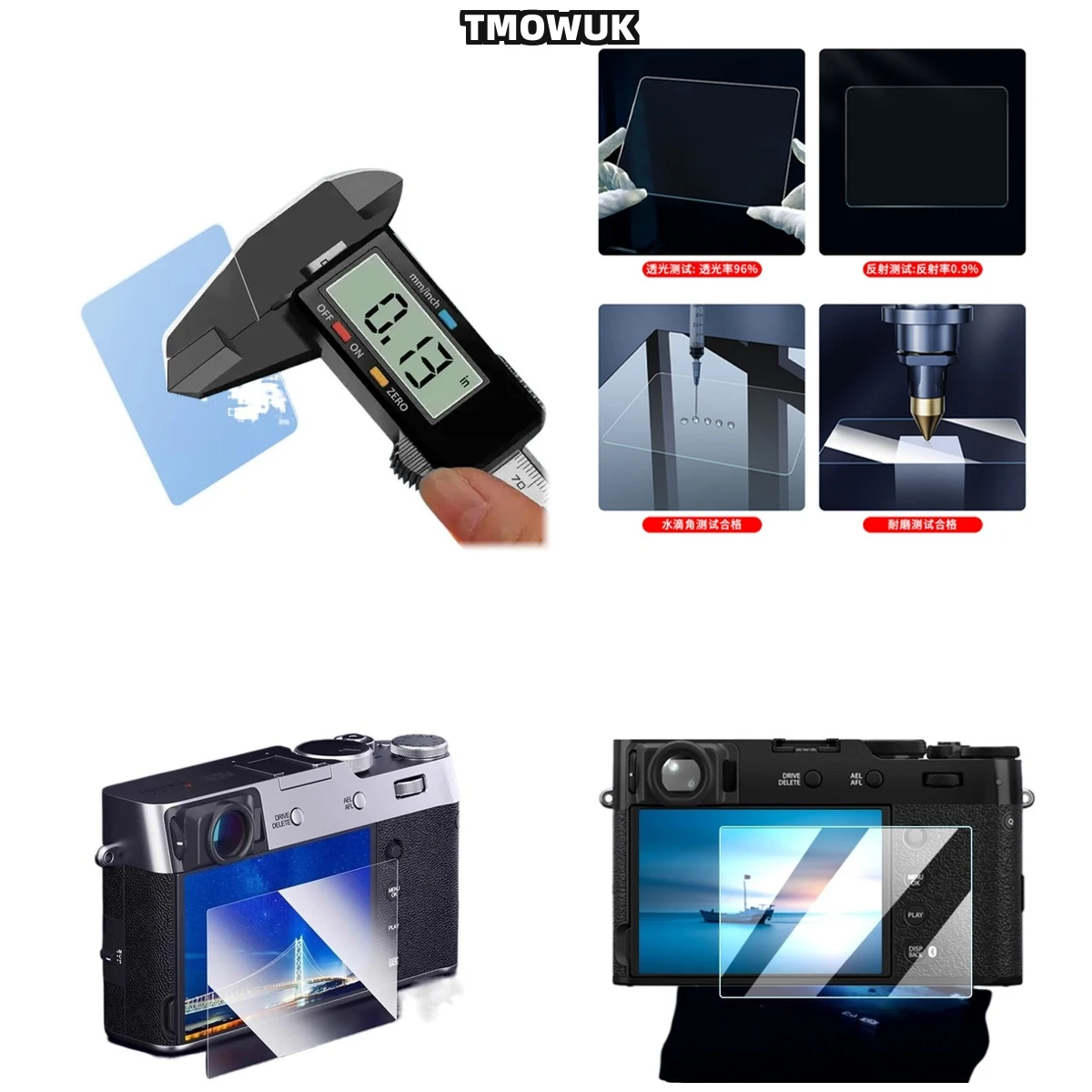 

For Fujifilm XT-5 XT-4 R50 R8 XS10 X-100V Pro3 Military-Grade Tempered Glass - Scratch Resistant HD Screen Protector Film