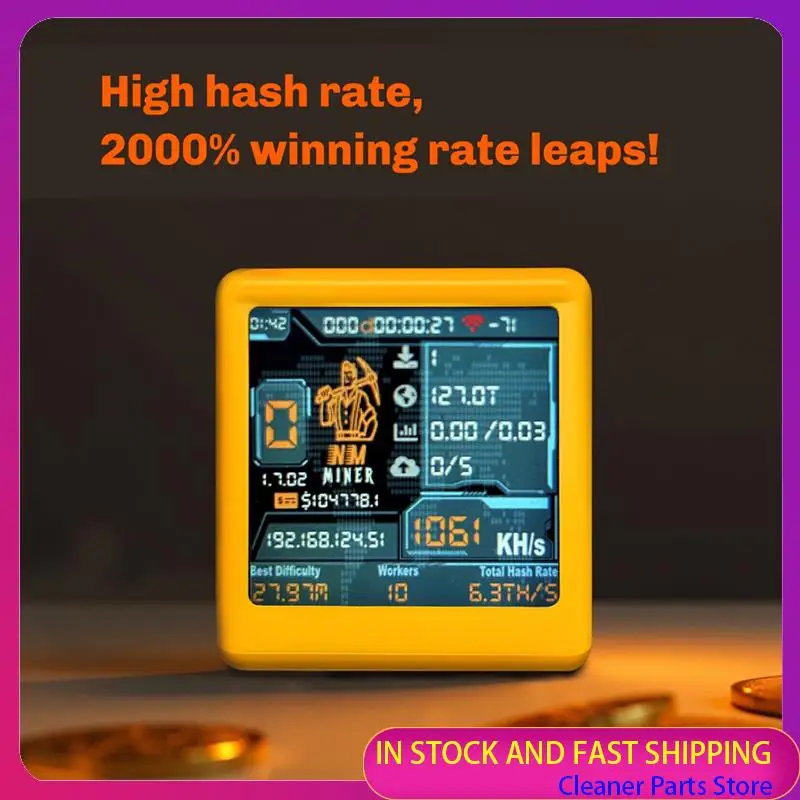 حار بيع-1060 KH/S Hashrate BTC سولو Lotterys مينر Nerdminer V2 NM التلفزيون الذكي ESP32 منخفضة الطاقة عملية صامتة ساعة سطح المكتب #4