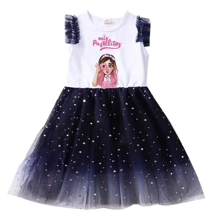 Summer Baby Girl Dresses Cartoon JOJO Siwa Princess Party Dress Girl Vestido Wedding Clothes Kid Costume Formal Ball Gown