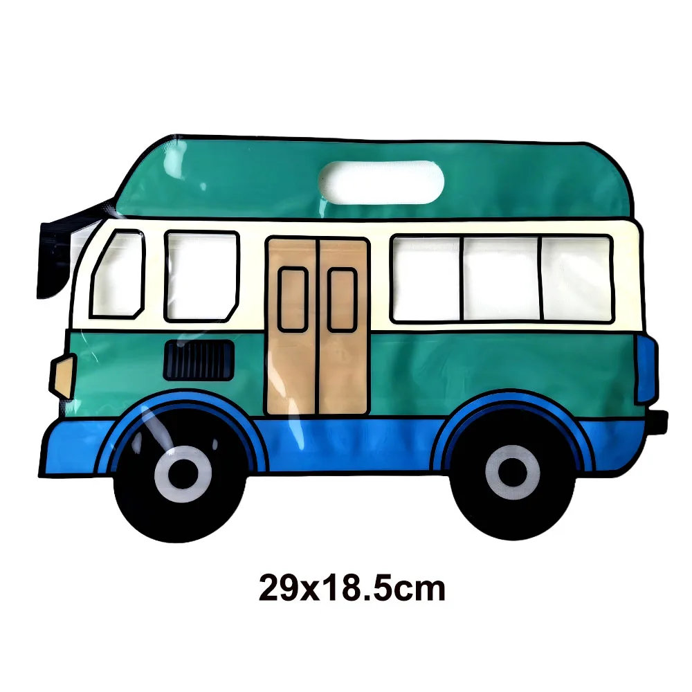 Firetruck Dump Truck Excavator Shape Candy Cookie Bags Kid Birthday Party Gift Zipper Bags Fire Engine Plastics Packaging Bags