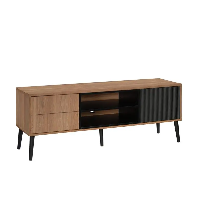 

Brown Finish Credenza - Elegant Storage Solution for Modern Homes, Ideal for Living Room or Office Use