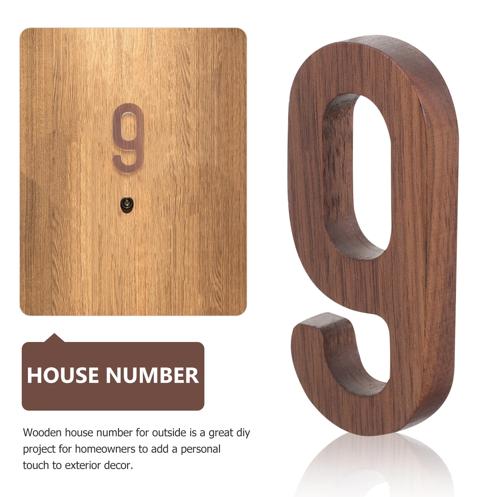 

Wooden Address Numbers for Outside Durable Easy Install DIY Project Rustic Look Modern Exterior Decor Address Numbers for House