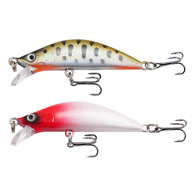 1Pc Minnow Fishing Lure 3D Eyes Laser Hard Fishing Bait 56mm 5g Sound Bead Sinking Artificial Wobbler Crankbait Fishing Bait