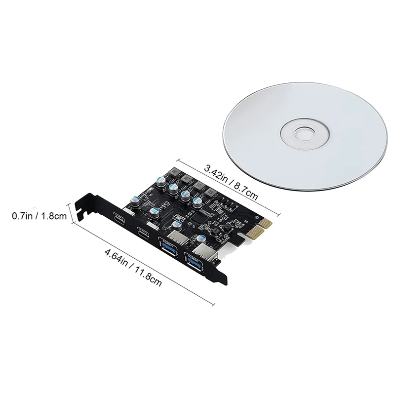 

A42Z-4 Ports PCIE To USB 3.0 Expansion Card PCI Express Adapter Card For Desktop PC , Support Windowsxp/7/8/10