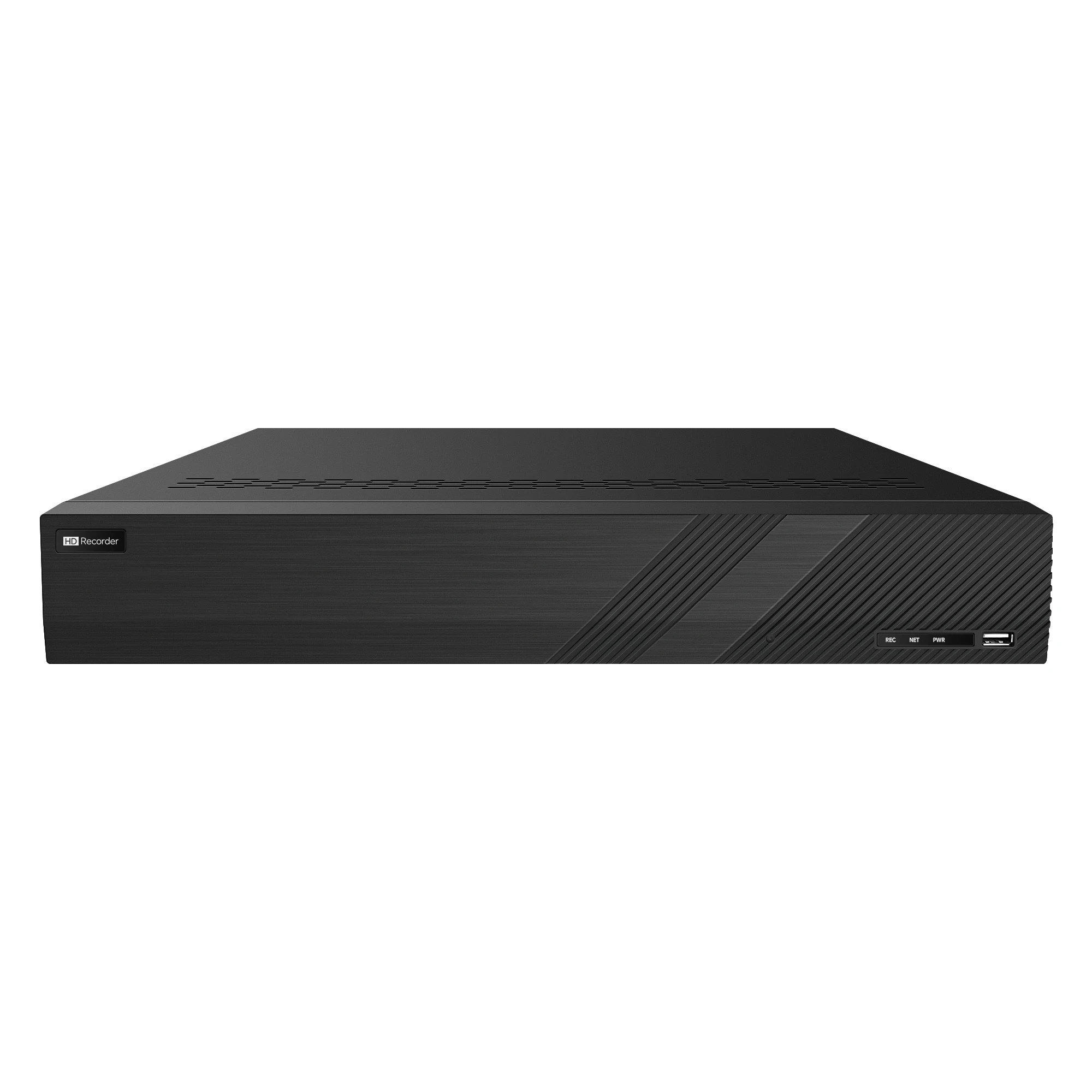 Superlive plus mobile app 4 SATA HDD slots 32CH 4K 8MP POE NVR with 16chs POE Ports and 2 HD-MI Video outputs+2 LAN ports