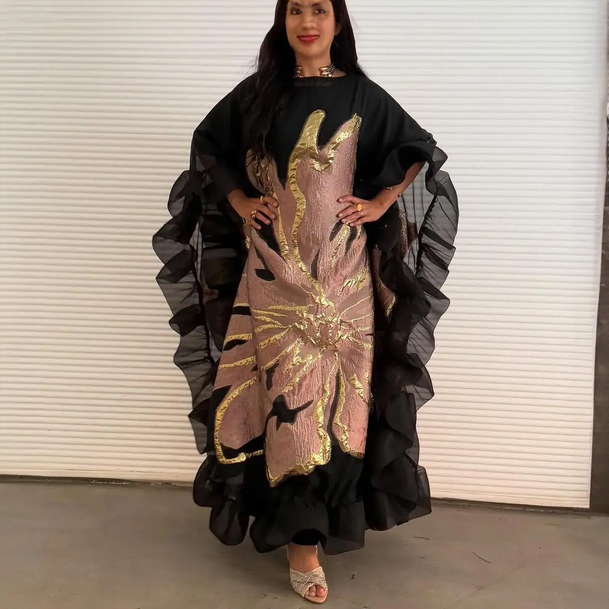 قمة الموضة فساتين طويلة قطعتين مجموعة فساتين الأفريقية للمرأة الفاخرة المرأة الأفريقية بوبو