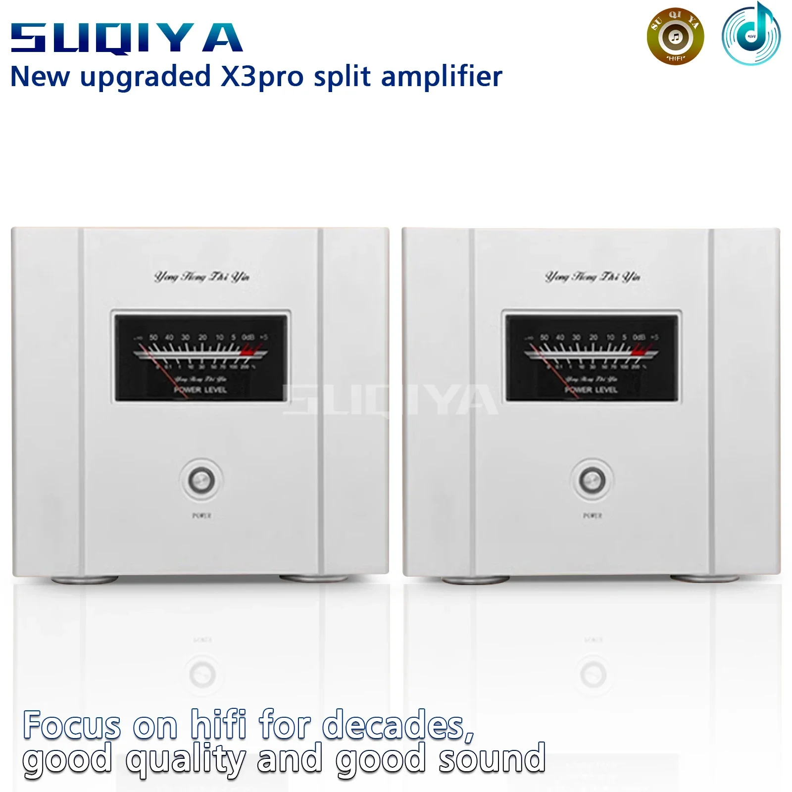 

SUQIYA-X3 Pro Split Class AB Power Amplifier 150w*2 Vu Meter High Power Balanced XLR Transistor Amp HIFI Power Amplifier Audio