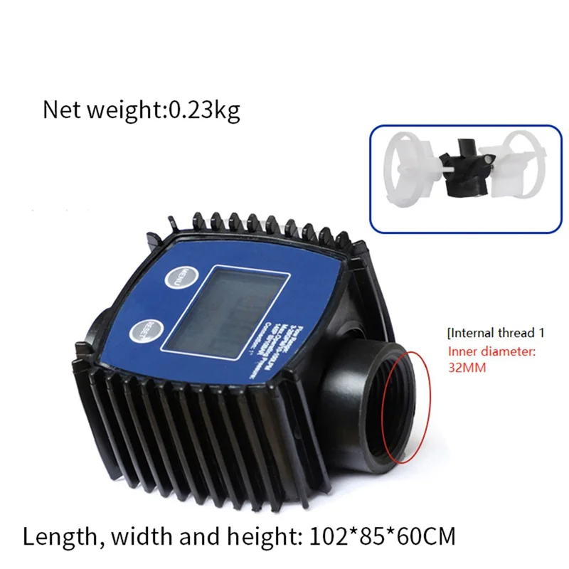 

Hot Sale-Advanced K24 Digital Turbine Flow Meter With LCD, Compatible With Fuel, Oil, Water, And Urea