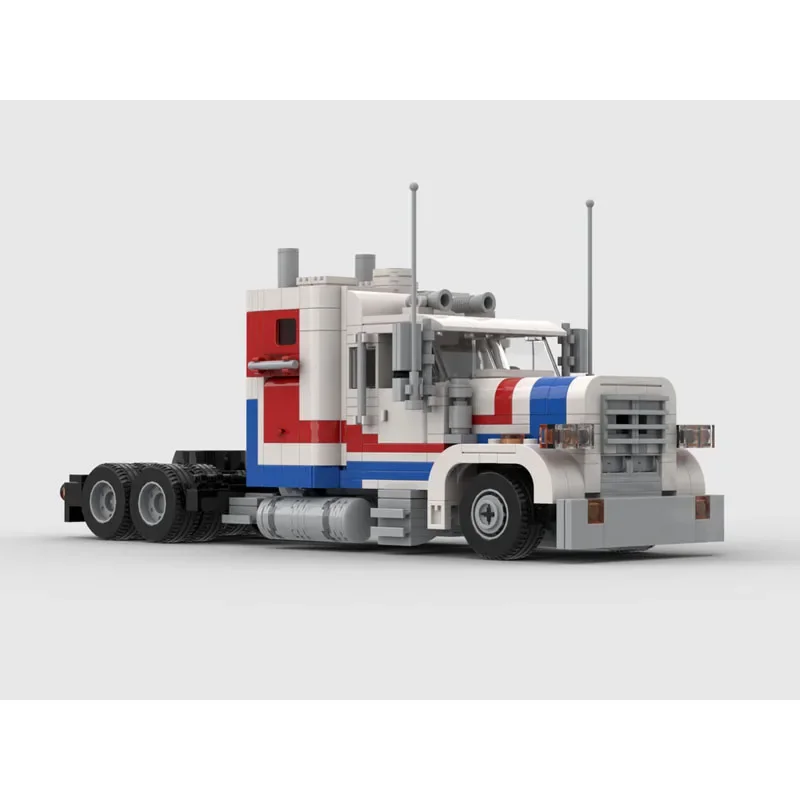 MOC-155042 City Highway Rig Building Blocks para Boy, UCS Semi Truck Assembly, MOC-155042, Building Block Model752Parts, Presente de brinquedo de Natal